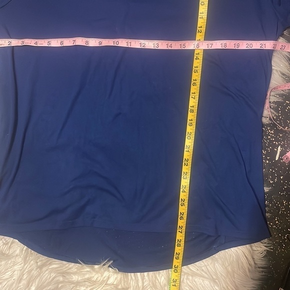 NIKE Running Dri Fit Dark Purple/Blue Workout Athletic Short Sleeve Tee - Picture 11 of 12